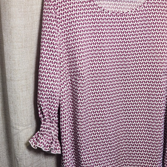 Shein Curve 3/4 Sleeve Pullover Blouse Women's Plus 2XL Lightweight Round Neck - Picture 2 of 6